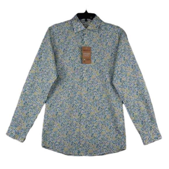 Bar lll Mens Organic Floral Button-Down Shirt - Picture 2 of 4